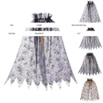 thumbnail image 2 of WHEANG Halloween Cape Fashion Gothic Hooded Mesh Cloak Breathable Sheer Tulle Cape for Witch Vampire Fancy Dress Party Accessory for Halloween 75*150 Gold, 2 of 2