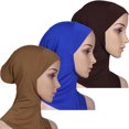 thumbnail image 3 of Bonnet Foulard Femme Couleur Unie Couverture Complète, 3 of 10