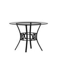 thumbnail image 2 of Emma + Oliver 42'' Round Glass Dining Table with Black Metal Frame, 2 of 11