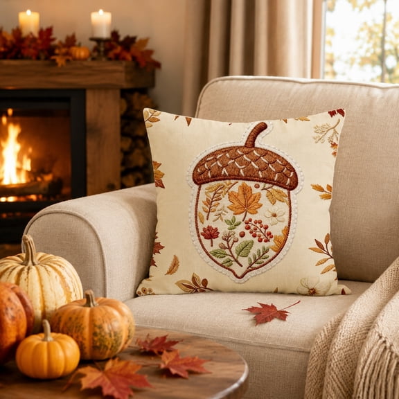 AuroraX Fall Pumpkin Throw Pillow Covers Thanksgiving Decorative Throw Pillowcase Outdoor Farmhouse Rustic Harvest Home Decor Beige