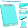 thumbnail image 2 of Clipboard with Storage Box (A4 Size), 9.6 x 14.3 In High Capacity Waterproof Plastic Storage Clipboards with Pen Holder, Separate Pencil Box, Great for Office, Nursing, Classroom, 2 of 10