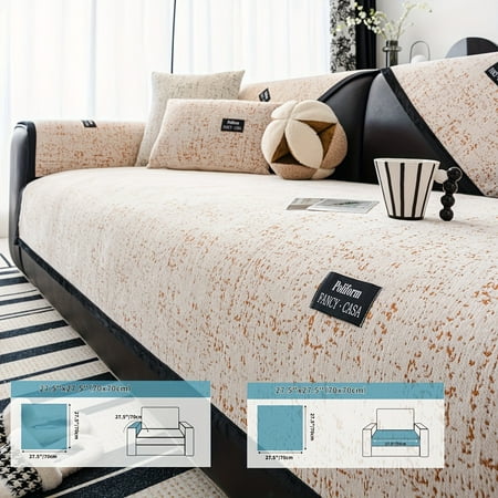 

PORK Versatile All-Season Sofa Cover - Pet-Friendly Non-Slip & Dustproof Machine Washable Couch Protector For Living Room Bedroom Office Decor - Available In Multiple Sizes HOME