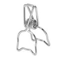 thumbnail image 2 of 100pcs Chat Liant Clips Mignon Bande Dessinée Forte Force de Serrage Métal Creux Queue Clips Pinces à Papier Fournitures de Bureau Argent, 2 of 14
