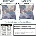thumbnail image 5 of Vintage Flowers Pillow Covers 20x20 Inch Set of 2 Teal Purple Brown Floral Leaves Decorative Square Throw Pillows For Couch Rustic Square Pillow Cases Home Decor For Living Room Sofa Porch Outdoor, 5 of 6