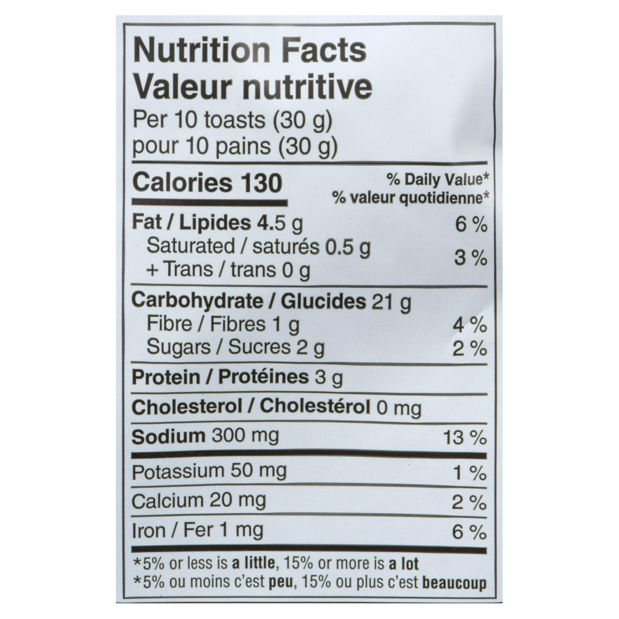 Boulangerie grissol rye melba toast nutrition information