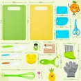 thumbnail image 3 of Xihbxyly Juego de Cocina para Niños Pequeños, 13 Utensilios de Cocina Seguros, Cuchillos de Madera y Plástico, Divertida Experiencia Culinaria, Actividad para Padres E Hijos, Que Fomenta La Creativid, 3 of 4