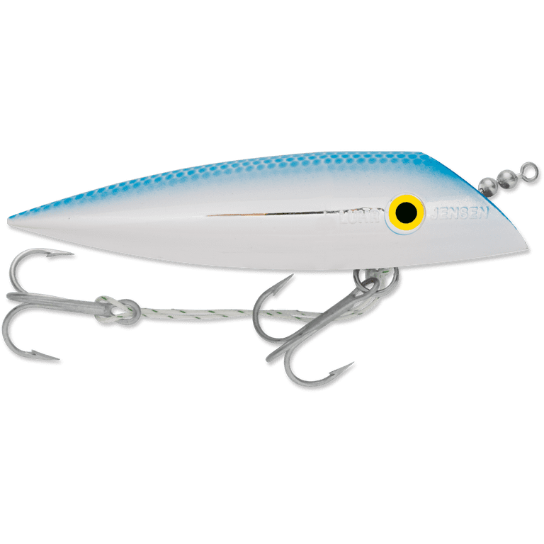 Luhr-Jensen Rattling J-Plug Salmon Lure (Everglo/Silver/Brilliant Blue  Scale Top)