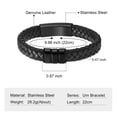 thumbnail image 2 of Urn Bracelet for Ashes for Women Men Woven Leather Rope Wrap Cremation Jewelry Cremation Urn Bracelet for Ashes, 2 of 7
