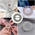 thumbnail image 4 of EeaseCA 2pcs Exquisite Waist Button Silk Scarf Buckle Silk Scarf Rings Scarf Buckle, 4 of 8