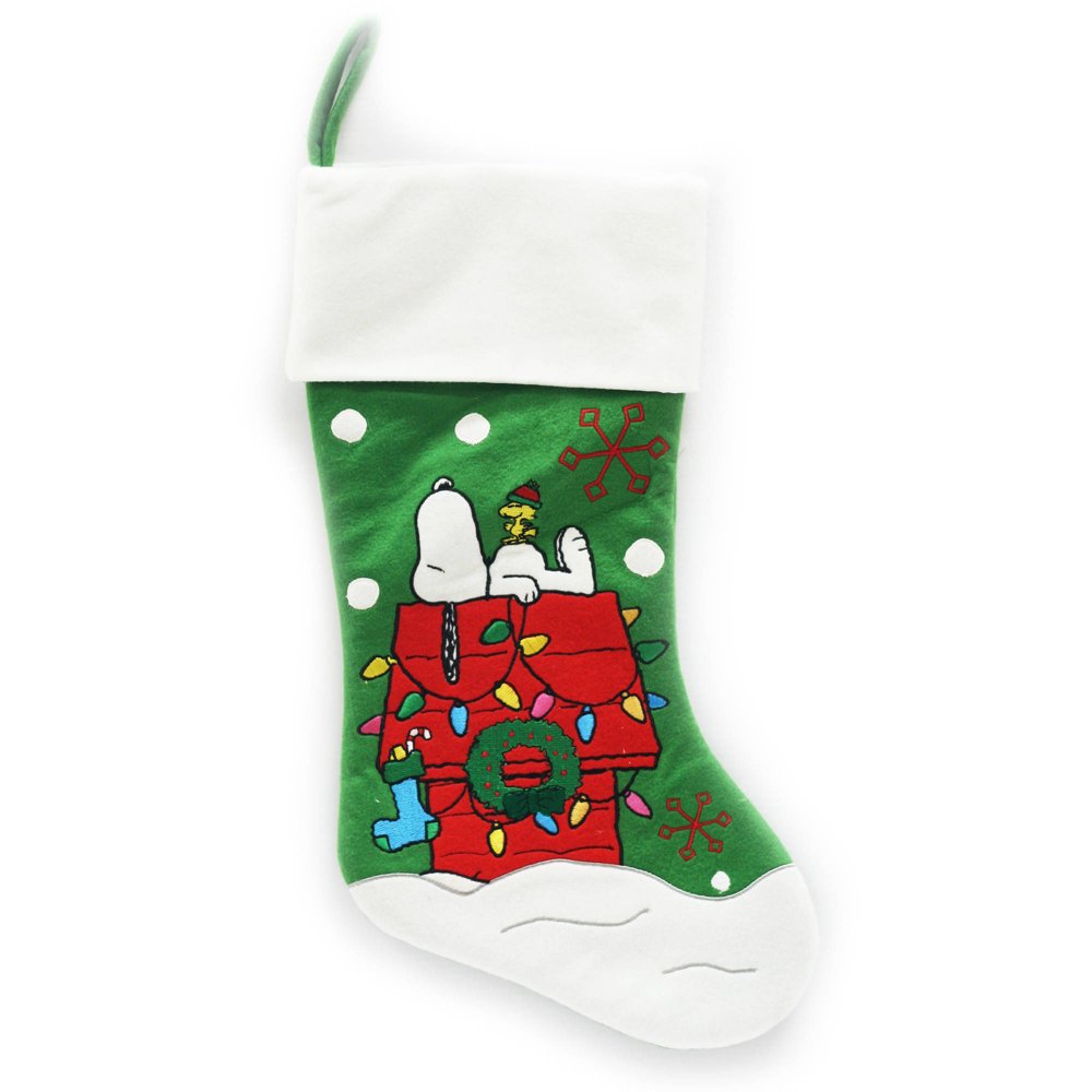 Holiday Time Christmas Decor Snoopy Stocking