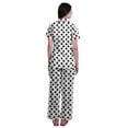thumbnail image 4 of Moomaya Printed Short Sleeve Pajama Set For Women Printed Button Up Sleep Shirt, 4 of 6