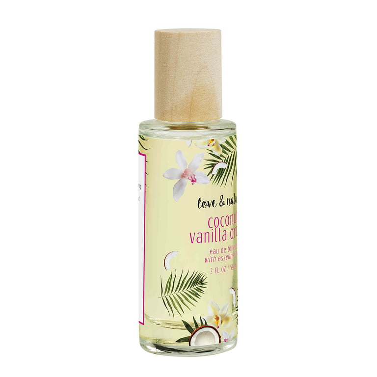 Love & Nature Coconut Vanilla Orchid Eau de Toilette with Essential Oils - 2 fl oz