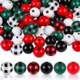 thumbnail image 1 of Perlas navideñas de madera con diseño de búfalo, 200 unidades, de Beads Waydress, 1 of 7