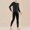c01Black, variant on LNWUY Men's Cotton Thermal Underwear Sets Soft Comfortable Set 2 Pcs Warm Soft Base Layer Top and Bottom for Cold Weather Blue XXXL
