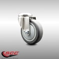 thumbnail image 2 of 4 Inch 316SS Thermoplastic Rubber Wheel Swivel Bolt Hole Caster Service Caster, 2 of 2