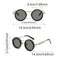 thumbnail image 3 of Adjustable Tint Polarized Round Sunglasses for Men ND9 Stepless 1 to 9 Gears Transition Lens Technology Beach Fishing Driving Outdoor Activities Lightweight Shatterproof Eyewear, 3 of 5