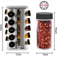 thumbnail image 2 of 20 Jar Spice Rack with Spices Included - Revolving Tower Organizer for Kitchen Spices and Seasonings, (Stainless Steel), 2 of 4