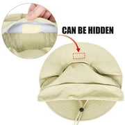 Men's Sun Protection Hat with Neck Flap Cover,Wide Brim Outdoor Fishing Hiking Camping Hunting Boating Safari Gardening