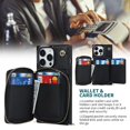 thumbnail image 2 of Dteck for  iPhone 16 Pro Wallet Case with Credit Card Holder Crossbody Strap Handbag RFID Blocking Wallet Zipper Purse Leather Case for Apple iPhone 16 Pro 2024, Black, 2 of 9