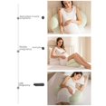 thumbnail image 5 of Almohada de protección de cintura para embarazadas, almohada para dormir de lado, almohada multifuncional en forma de U, almohada de apoyo abdominal para embarazadas, almohadilla de lactancia, 5 of 5