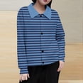 thumbnail image 2 of Jackets For Women Sevevn Women's Long Sleeve Jacket Fashion Printed Button Loose Blouse Lapel Lightweight Jacket, 2 of 5