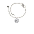 thumbnail image 2 of Delight Jewelry Silvertone Large Script Letter - A - 3/4'' Disc - Silver-tone Paw Infinity Link Chain Bracelet, 6"+2" Extender, 2 of 3