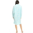 thumbnail image 4 of Lati Fashion Fleece Women Nightgown Sleepwear Pajamas Female Long Sleeve Sleep Dress Nightshirt Green 3X, 4 of 4
