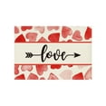 thumbnail image 2 of Valentine's Day Linen Pmats Set of 1 Insulated Table Mats with Heart Print for Dining Table Holiday Party Decor Romantic Dinner Kitchen Decorations, 2 of 6