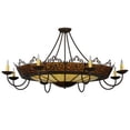 thumbnail image 4 of Meyda Tiffany 114129 47" W Stanley 8 Arm Semi-Flushmount Ceiling Fixture - Cafe Noir, 4 of 5