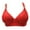 Red, variant on JIUKE Bras for Women Wireless Deep V Neck Full Coverage Bras Breathable Adjustable Strap Push up Bras
