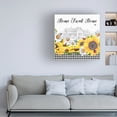 thumbnail image 2 of Canvas Wall Art - Jean Plout 'Sunflowers and Lady Bugs 2' Wall Art for Living Room, Bedroom, or Office Décor by Trademark Fine Art - 35 x 35 Inches, 2 of 4