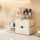 thumbnail image 5 of Uuiauoio Clear Makeup Organizer - Compartment Cosmetic and Jewelry Holder with 2 Drawers - Vanity Storage Box for Makeup, Skincare, Accessories, and Jewelry Display, 5 of 6