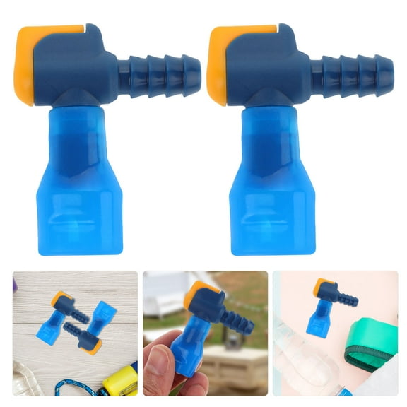 HOMEMAXS 2 Pcs Hydration Bite Valve Connector 5.30X4.20X1.50CM Blue