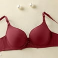 thumbnail image 5 of Blmnix Bra for Women Underwire Lace Bra Push Up Bra Full-Figure Standard Straps Red Wireless bras for Women, 5 of 8