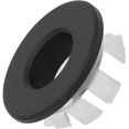 thumbnail image 1 of Fregadero sanitario para baño, embellecedor de lavabo de cerámica, inserto de latón en orificio, tapones redondos de cobre (negro), 1 pieza Jardín, 1 of 5