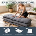 thumbnail image 4 of COZY HARBOR Japanese Futon Floor Mat 2 Inch Square Quilted Density Foam Foldable Mat,Sleep Pad(39"×80"), 4 of 8