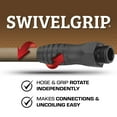 thumbnail image 4 of Colors™ SwivelGrip® Garden Hose, 5/8" x 50', 3/4" - 11 1/2 GHT Fittings, Brown Mulch, 4 of 12