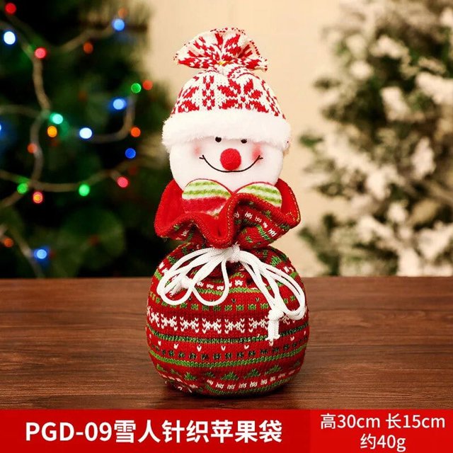 Saco navideño de Papá Noel para niños, bolsa de almacenamiento de dulces con estampado exquisito de Papá Noel, bolsa de dulces de Navidad de lino