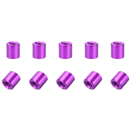 10Pcs M3x6mm Round Aluminum Standoff Column Spacer Female Purple for FPV Quadcopter RC Multirotors Parts DIY