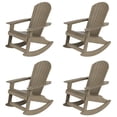 thumbnail image 5 of WestinTrends Tuscany Outdoor Rocking Adirondack Chair (Set of 4), Taupe, 5 of 5