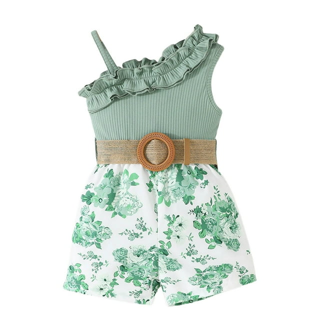 HNMKIU Robe à Volants Sans Manches pour Filles Tout-Petits Design Confortable Tissu Côtelé pour Fêtes et