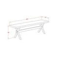 thumbnail image 4 of X-Style 15x60 in Dining Bench with Wirebrushed Linen White Leg and Linen White Top finish, 4 of 4