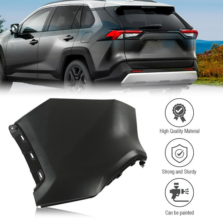 CROSSDESIGN Bumper Cover Rear Left Driver Side Fit for Toyota RAV4