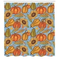 thumbnail image 3 of Ambesonne Harvest Shower Curtain, Agriculture Vegetables, 69"Wx75"L, Orange Yellow Pale Blue, 3 of 3