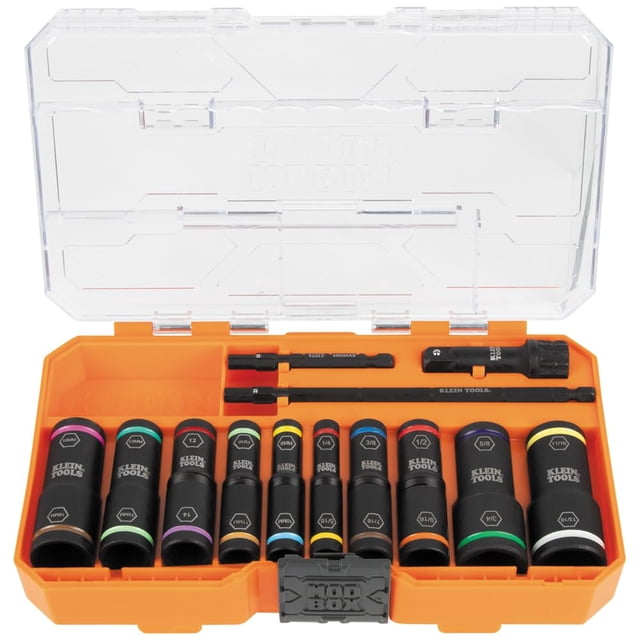 Juego de enchufes Klein Tools KNECT Flip-20 Deep Impact 20 SAE y métrico