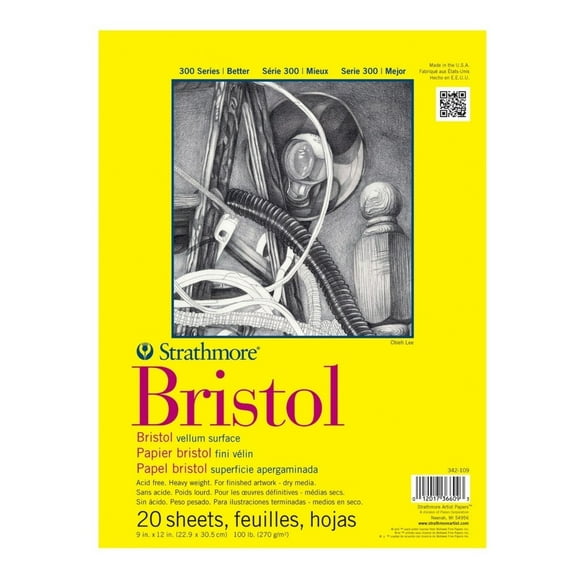 Cuaderno de Dibujo Strathmore Bristol 23x30.5 20h Vitela 270gm2