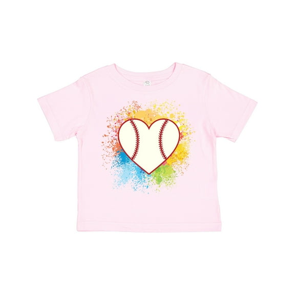 Inktastic Baseball Sports Heart Girls Toddler T-Shirt