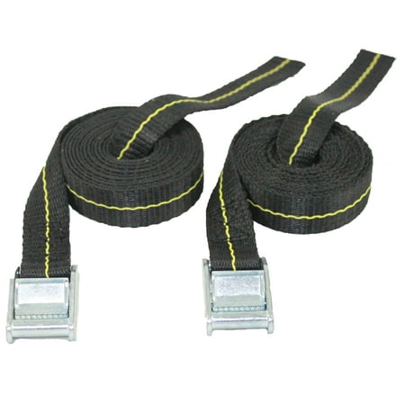 Lashing Straps 1 Inch X 8 foot - Kayak Straps - Stand Up Paddle Board - Surfboard - Tie Down Straps -Roof Rack - 2 Pack - Made in