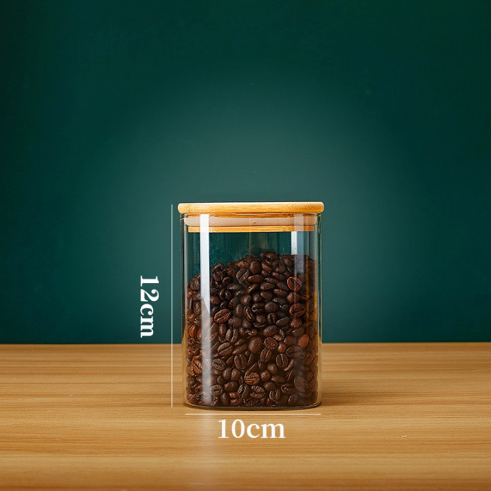 Square Kitchen Clear Glass Jars Large Durable Storage Jar For Candy