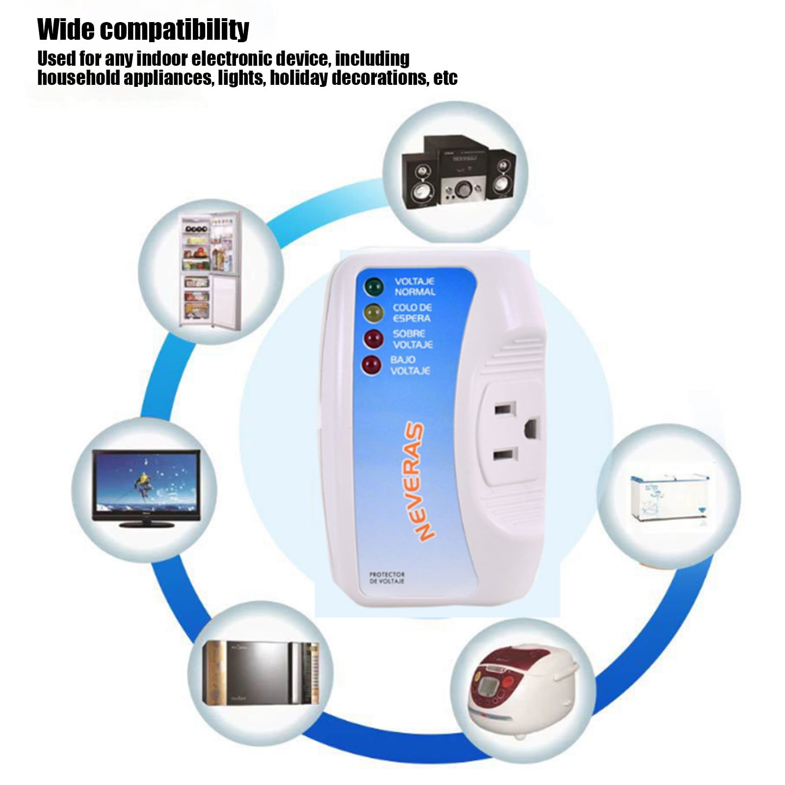 Bdday 12A Voltage Surge Protector With Overload And Short Circuit Protection Is Suitable For Small Power Devices Such As Television Computers And Refrigerators.